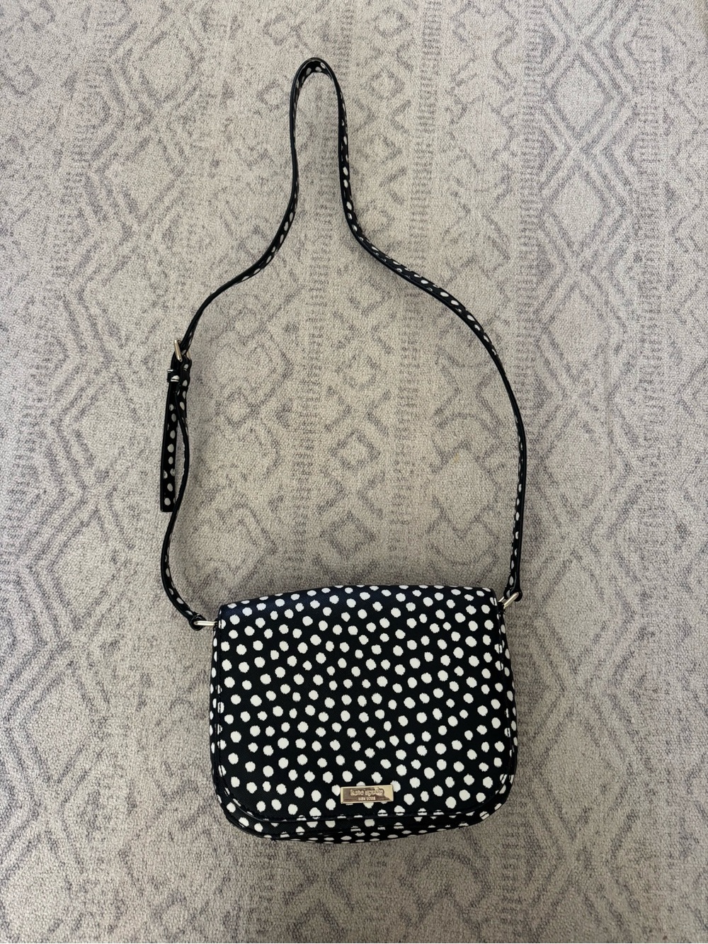 kate spade Black and White Polka Dot Crossbody Bag